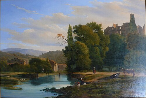 Le château de Clisson en Vendée, 1832, Pierre-Louis Duplat