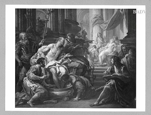the death of Seneca, 1635, Sebastiano Conca