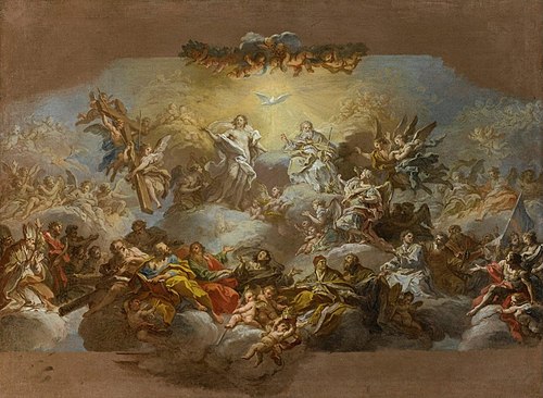 The Holy Trinity and Saints in Glory, , Sebastiano Conca