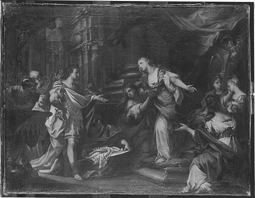 Cleopatra übergibt Augustus Krone uund Szepter, 1722, Sebastiano Conca