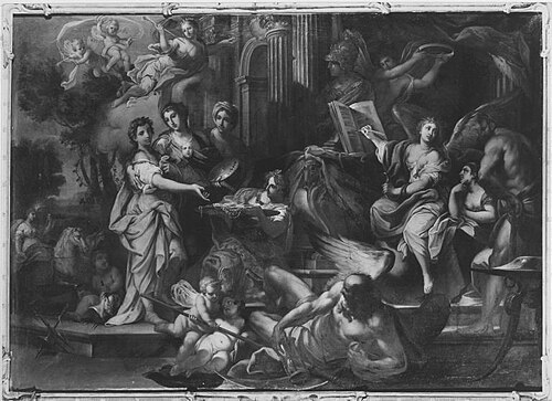 Jüngling, Kunst und Wissenschaft (Kopie nach), 1722, Sebastiano Conca