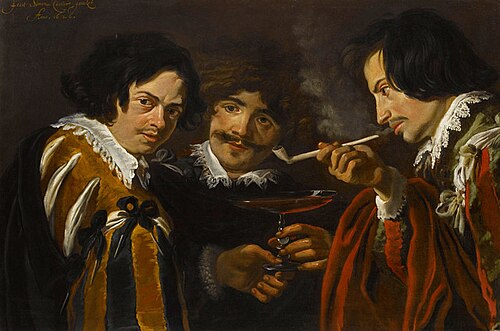 Réunion de fumeurs et de buveurs, 1626, Simon de Vos