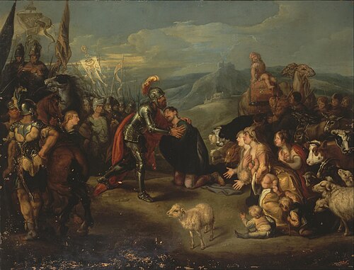 Meeting of Esau and Jacob, 1641, Simon de Vos