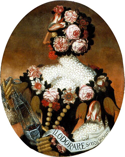 The Sense of Smell, , Giuseppe Arcimboldo