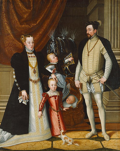Maximilian II, His Wife and Three Children, 1563, Giuseppe Arcimboldo