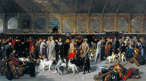 Going North: King's Cross Station, London, 1893, George Earl