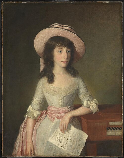 A Girl Leaning against a Piano, 1780, Thomas Hickey