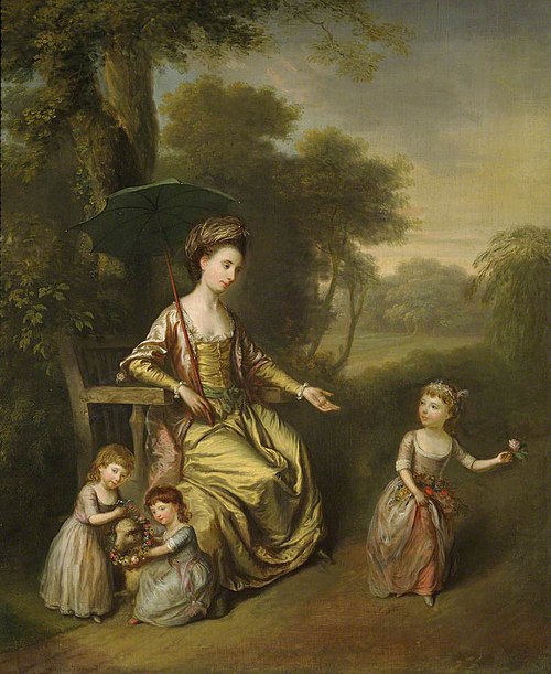 Charlotte Newcomen, Lady Gleadowe-Newcomen, 1st Viscountess Newcomen (c.1747-1817) with her Daughter, 1770, Thomas Hickey
