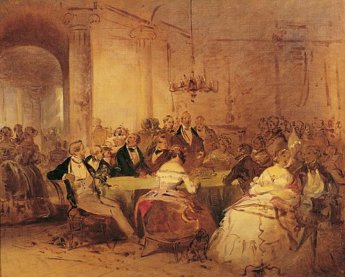 Gesellschaftsszene, 1844, Josef Danhauser