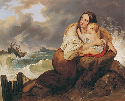 Die Schiffbrüchige, 1837, Josef Danhauser