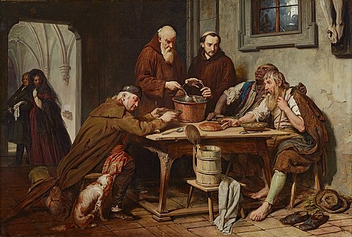 The Monastery Soup, 1838, Josef Danhauser