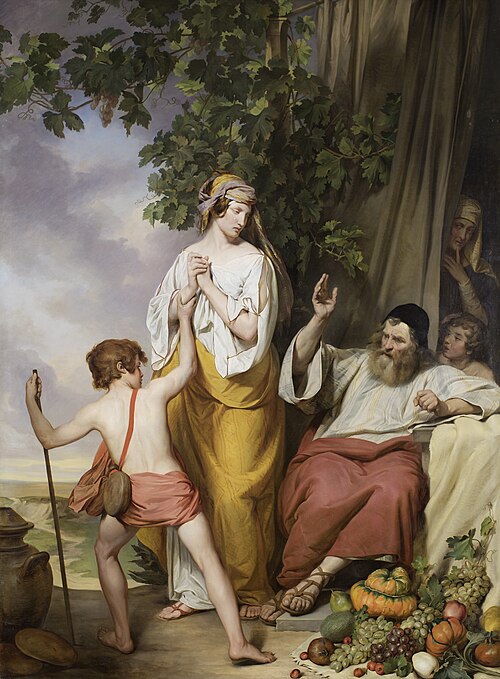 Abraham Rejects Hagar and Ishmael, 1835, Josef Danhauser
