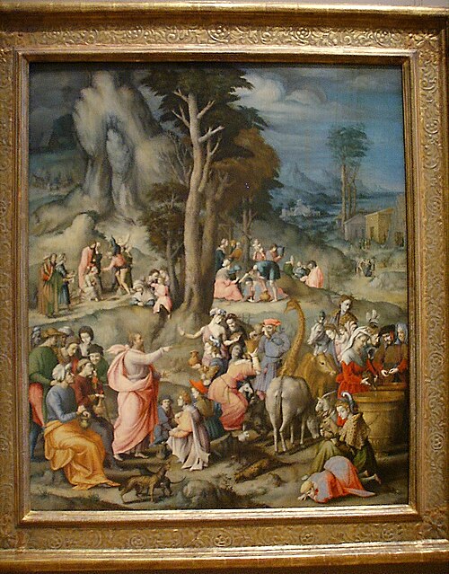 Gathering of manna, 1550, Francesco Ubertini dit Le Bacc