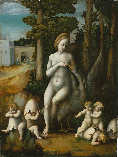 Léda et le cygne, 1550, Francesco Ubertini dit Le Bacc