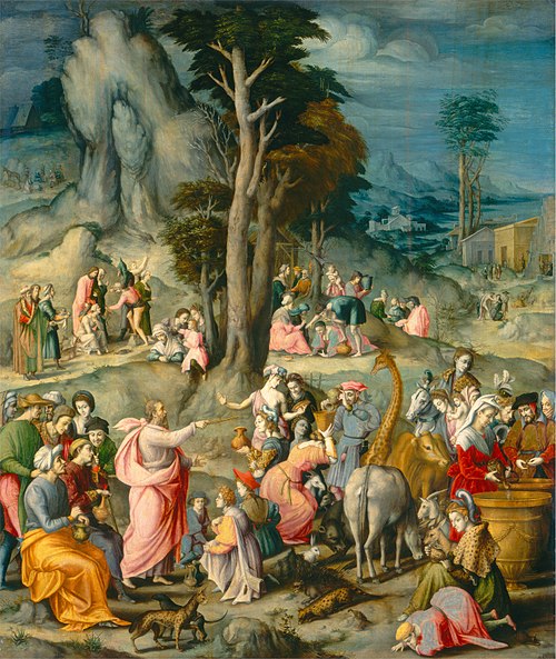 La récolte de la manne, 1550, Francesco Ubertini dit Le Bacc