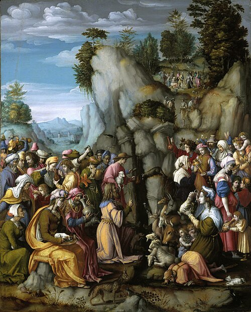 Moses Striking the Rock, 1525, Francesco Ubertini dit Le Bacc