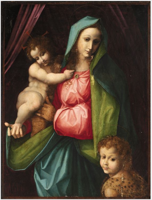 The Virgin and Child with Saint John the Baptist, , Francesco Ubertini dit Le Bacc