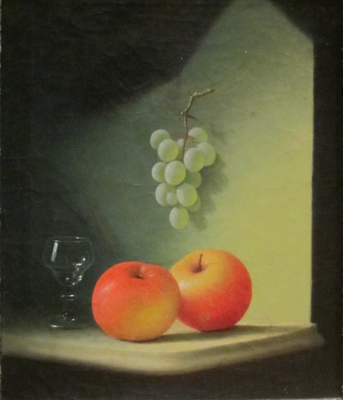Still-life with Apples and Grapes, 1878, Edward Edmondson