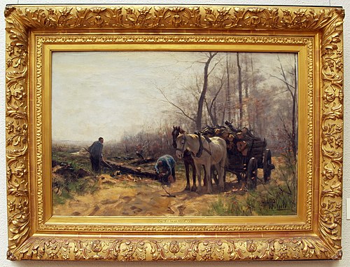 Chargement du bois, 1890, Herman Johannes van der Weele