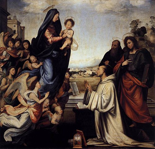 La Vierge apparaît à Saint Bernard,, 1504, Fra Bartolomeo