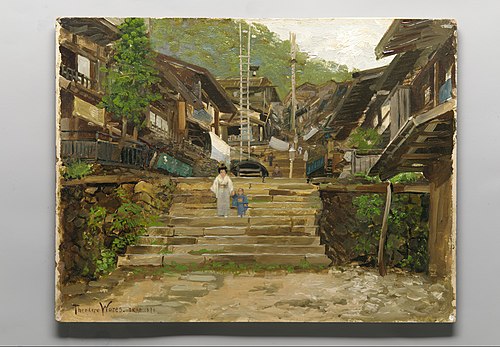 A Street in Ikao, 1895, Theodore Wores