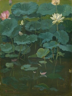 Buddha's Flowers: Lotus, Tokyo, 1894, Theodore Wores