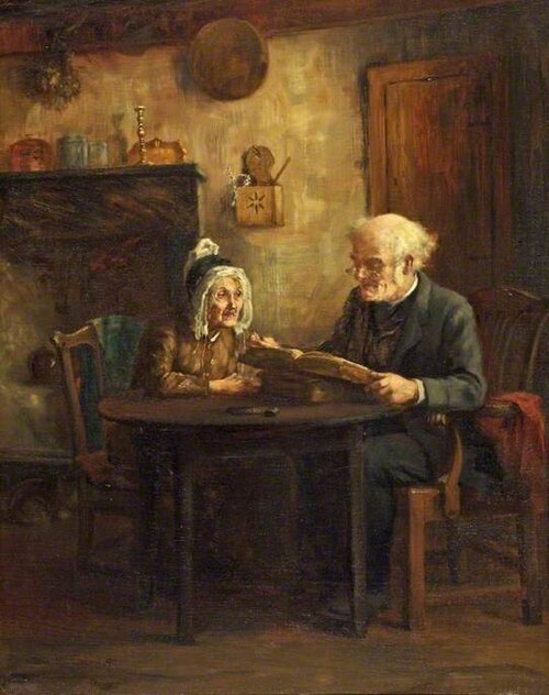 Reading the Bible, 1890, Thomas McEwan