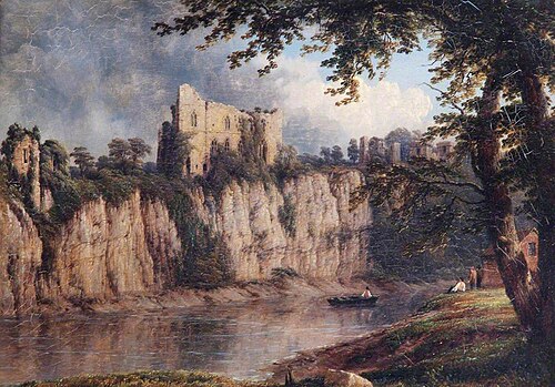 Chepstow Castle from the Gloucester Side of the Ruin, 1844, Thomas Baker