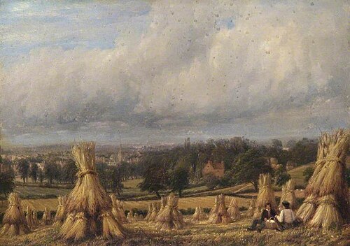 Wheatfield, Newbold Farm, Leamington, 1857, Thomas Baker