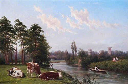 On the Avon at Warwick, 1858, Thomas Baker
