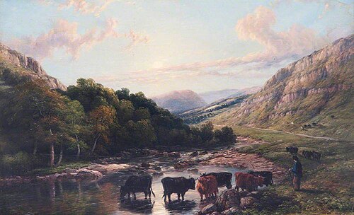 On the Wye below Rhayader, 1863, Thomas Baker