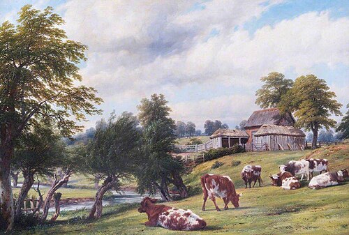 Saggy's Barn on Oldham's Farm, 1863, Thomas Baker