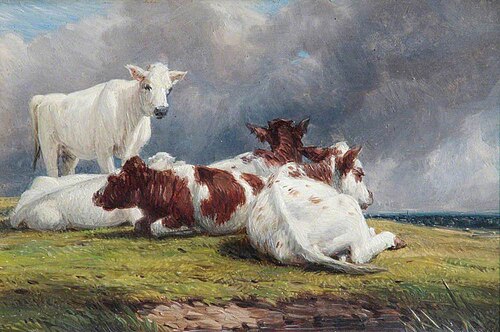 Rearing Calves, 1864, Thomas Baker