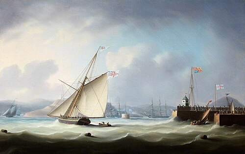 The Arrival of George IV at Leith Harbour, 1822, , Thomas Buttersworth