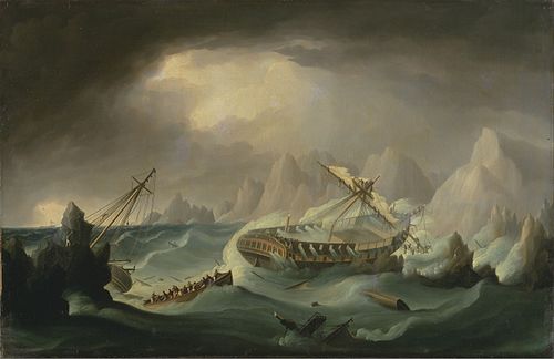 Shipwreck off a Rocky Coast, 1810, Thomas Buttersworth