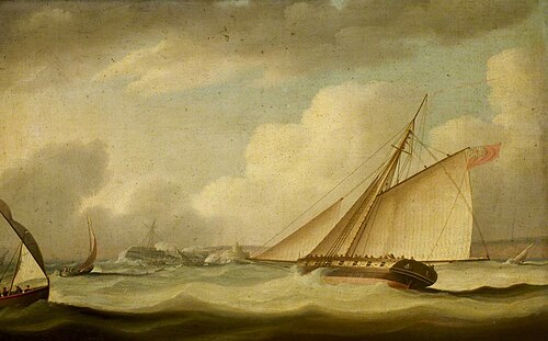 A cutter rescuing a ship aground, , Thomas Buttersworth