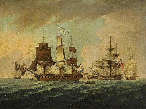 Capture of the USS President, 15 January 1814, 1850, Thomas Buttersworth