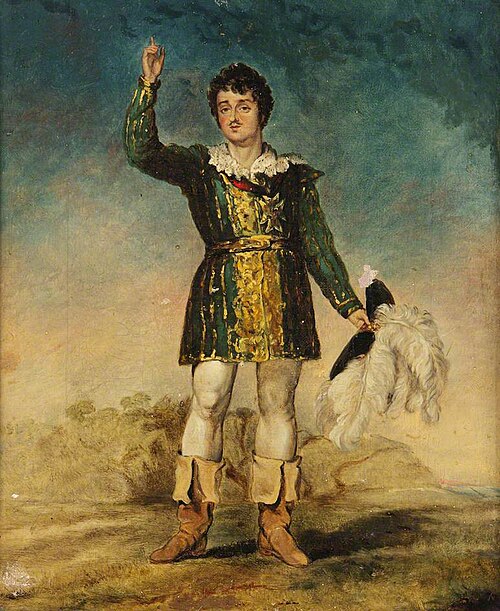 Theatrical Figure (John Braham as Prince Orlando from Thomas Dibdin’s comic opera 'The Cabinet'), 1850, Thomas Charles Wageman