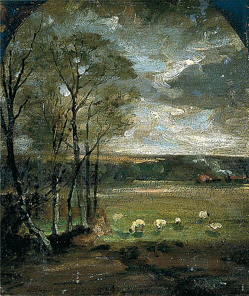 Landscape with Sheep and Trees, , Thomas Churchyard