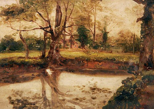 Landscape with Trees by a Pool, , Thomas Churchyard