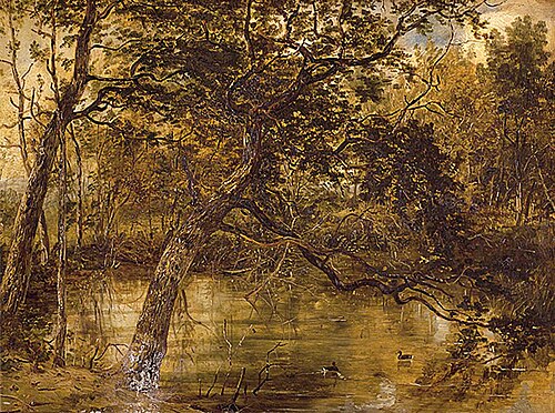 Pond with Trees, , Thomas Churchyard