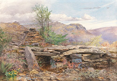 Pentre Ddu Bridge, North Wales, 1863, Thomas Collier