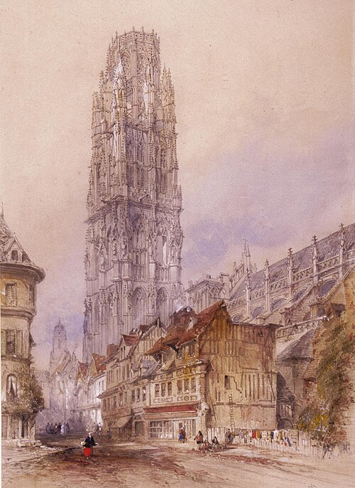 La Tour de Beurre Rouen, 1868, Thomas Colman Dibdin