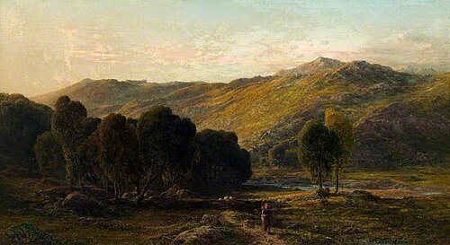 Mountain Scene with a Stream, Wales, , Thomas Danby