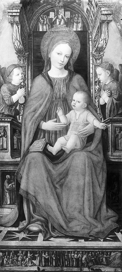 Mary enthroned with child, 1500, Ambrogio Borgognone
