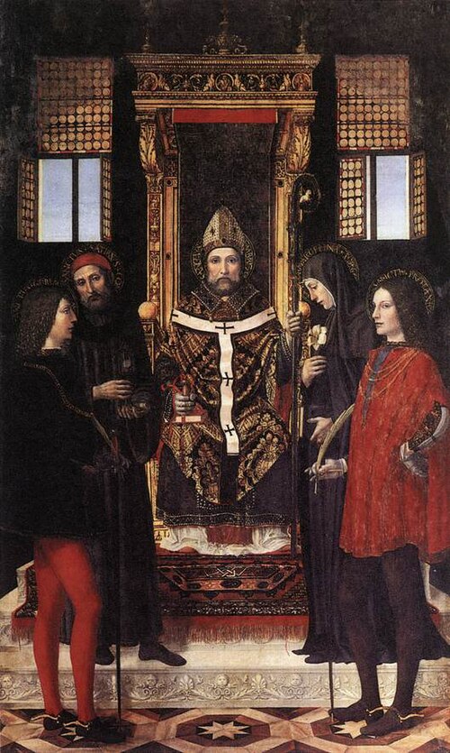 St Ambrose with Saints, 1514, Ambrogio Borgognone
