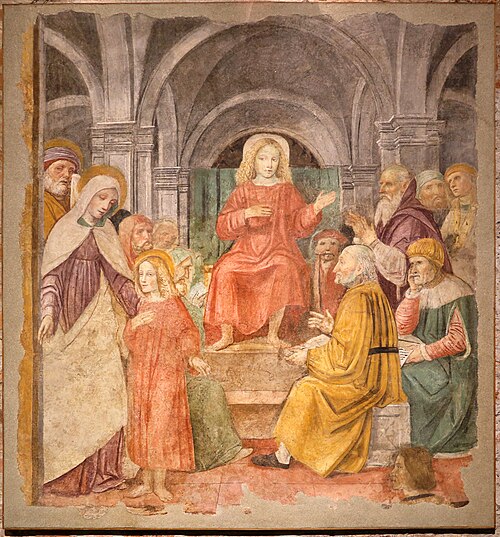 Jesus among the doctors, , Ambrogio Borgognone