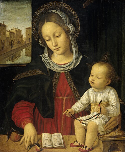 Vierge au chapelet, 1550, Ambrogio Borgognone