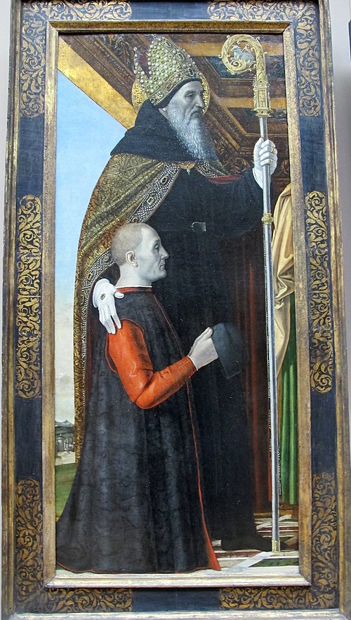 Saint Augustin et un donateur agenouillé, 1494, Ambrogio Borgognone