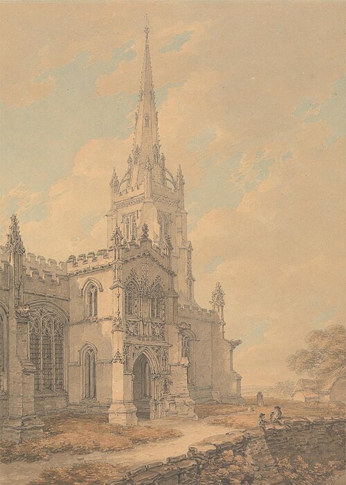 Thaxted Church, Essex, 1800, Thomas Hearne